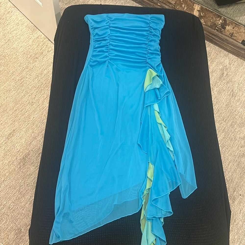 y2k blue mermaid core dress